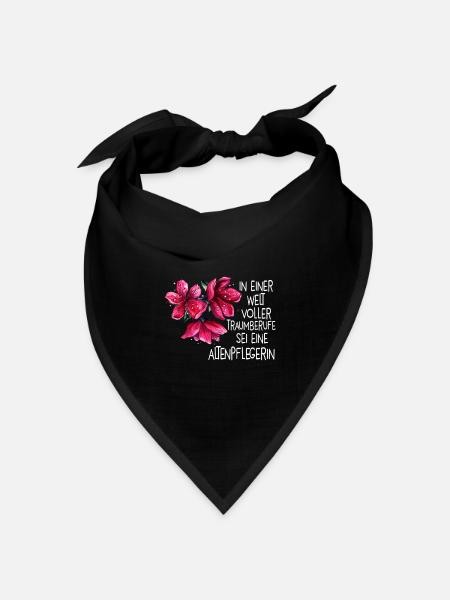 Sei eine Altenpflegerin - Bandana Dreieckstuch - Schwarz