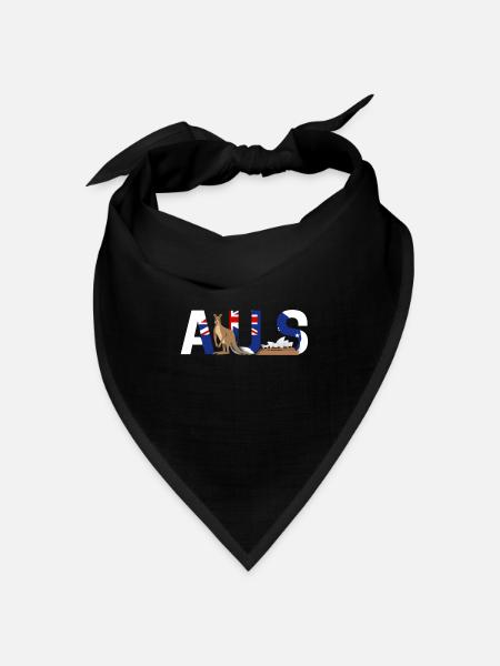 Australien - Bandana Dreieckstuch - Schwarz