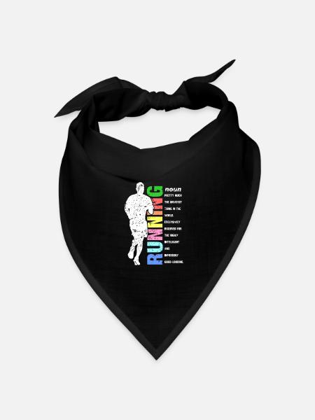 Marathonläufer Geschenk Spaß Läufer Definition Läufer - Bandana Dreieckstuch - Schwarz