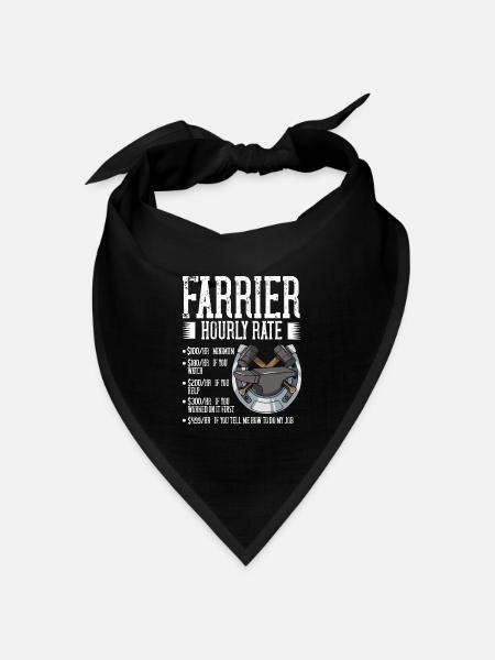 Hufschmied Hufeisen Schmied Hufwerkzeuge Hufe - Bandana Dreieckstuch - Schwarz