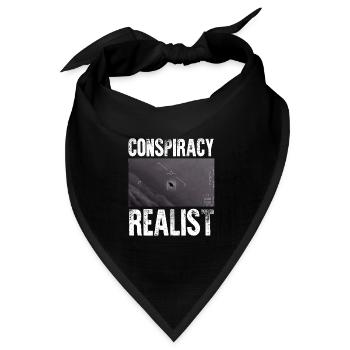 Verschwörung Realist Raumschiff UFO Alien Theorien Fu - Bandana Dreieckstuch - Schwarz - Vorne