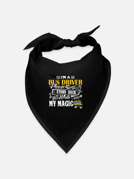 Busfahrer Ich bin ein Busfahrer Shirts - Bandana Dreieckstuch - Schwarz