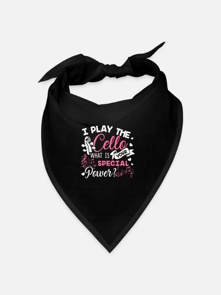 Cello Ich spiele das Cello - Bandana Dreieckstuch - Schwarz