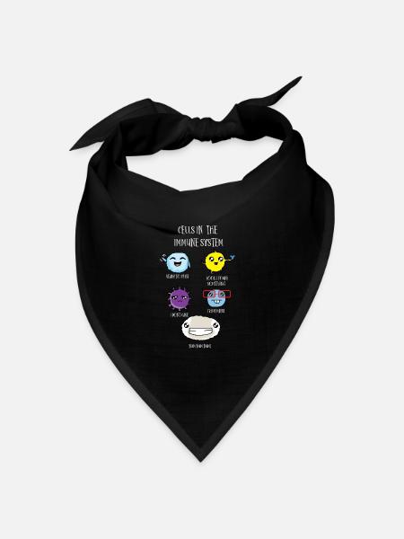 Immunsystem Zellen des Körpers, Biologie - Bandana Dreieckstuch - Schwarz