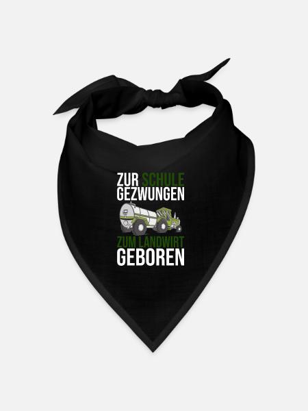 Nachwuchs Landwirt Schule Bauer Traktor Geschenk - Bandana Dreieckstuch - Schwarz
