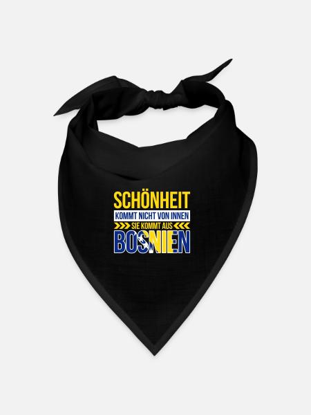 Bosnien Jugoslawien Balkan Herzegowina - Bandana Dreieckstuch - Schwarz