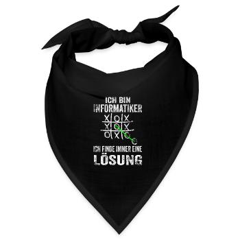 Informatiker Softwareentwickler Informatik Lustige - Bandana Dreieckstuch - Schwarz - Vorne