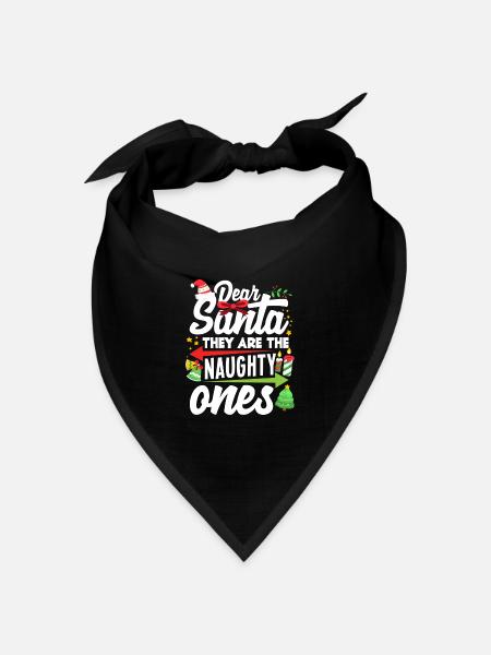 Lustiges Familien Kinder Weihnachts Design - Bandana Dreieckstuch - Schwarz