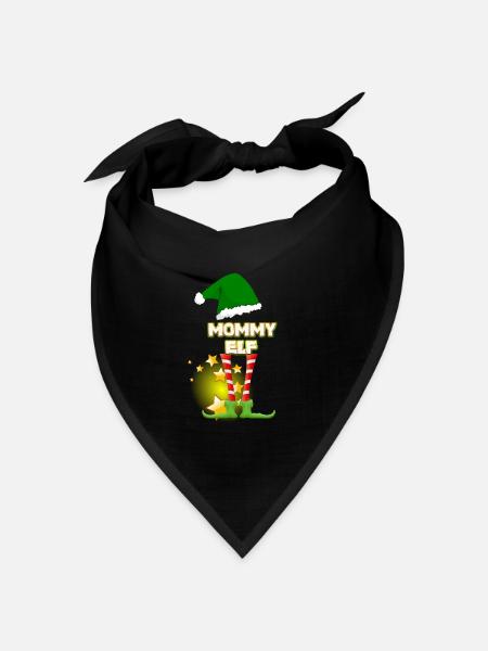 Elf Elf Elf, Lustige Weihnachten lustige Weihnachten - Bandana Dreieckstuch - Schwarz