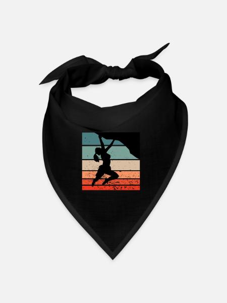 Klettern Berg Berge Wandern Kletterwand - Bandana Dreieckstuch - Schwarz