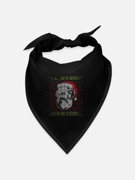 Karl Marx Means Of Production Ugly Christmas - Bandana Dreieckstuch - Schwarz