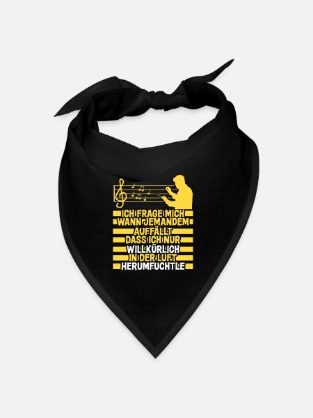 Dirigent mit Taktstock lustiger Spruch - Bandana Dreieckstuch - Schwarz