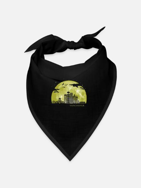VANCOUVER MondLichtNachtsterne Skyline - Bandana Dreieckstuch - Schwarz