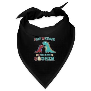 Ich werde Cousin für grosse Cousins 2020 - Bandana Dreieckstuch - Schwarz - Vorne