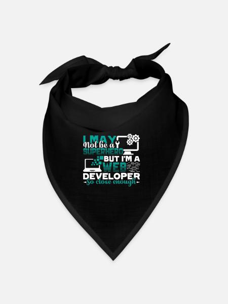 Webentwickler Ich bin ein Webentwickler - Bandana Dreieckstuch - Schwarz