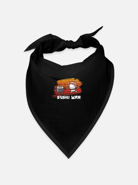 Sushi - Bandana Dreieckstuch - Schwarz