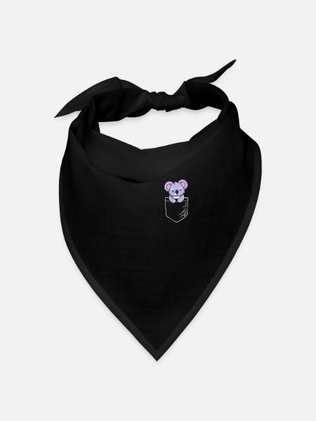 Koala - Bandana Dreieckstuch - Schwarz
