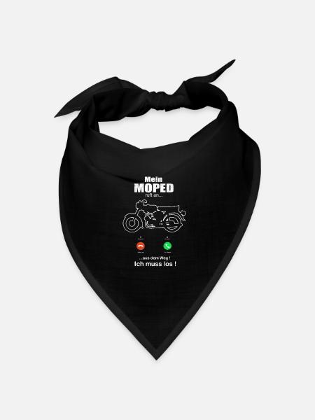 DDR Moped s50 s51 Suhl Ossi 2takter Simme Geschenk - Bandana Dreieckstuch - Schwarz