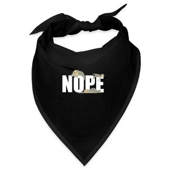 Lustiges Faultier Liebhaber Faultiere Geschenk - Bandana Dreieckstuch - Schwarz - Vorne