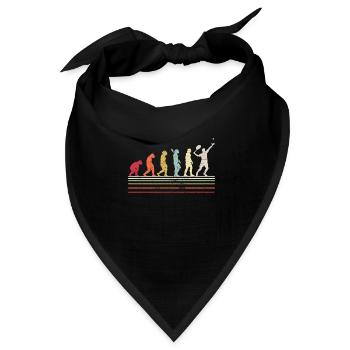 Tennisspieler Evolution Tennis Trainer Tenniscoach - Bandana Dreieckstuch - Schwarz - Vorne