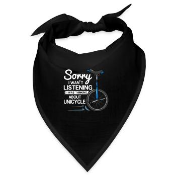 Einrad Fahrrad Radfahren Rad Einradfahrer - Bandana Dreieckstuch - Schwarz - Vorne