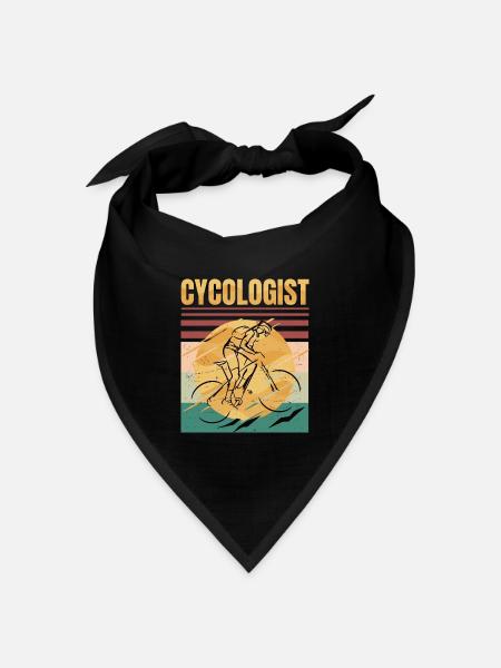Cycologist- Bike - Bicycle Ride Hobby Race - Retro - Bandana Dreieckstuch - Schwarz