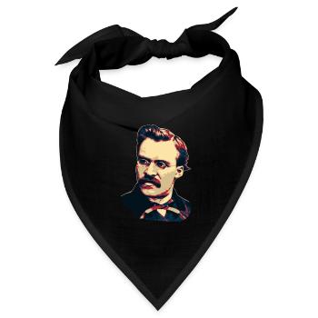 Friedrich Nietzsche - Bandana Dreieckstuch - Schwarz - Vorne