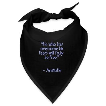 Aristoteles Zitat - He who has | Weisheit - Bandana Dreieckstuch - Schwarz - Vorne
