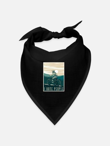 Fahrradfahrer Mountain Bike Berge Natur Radsport - Bandana Dreieckstuch - Schwarz