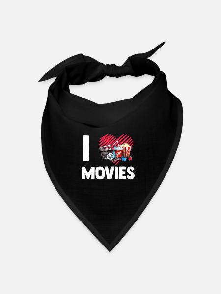 Film Kino Fernsehen Geschenk Filmabend - Bandana Dreieckstuch - Schwarz