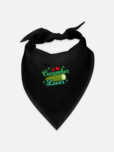 Gurke - Bandana Dreieckstuch - Schwarz