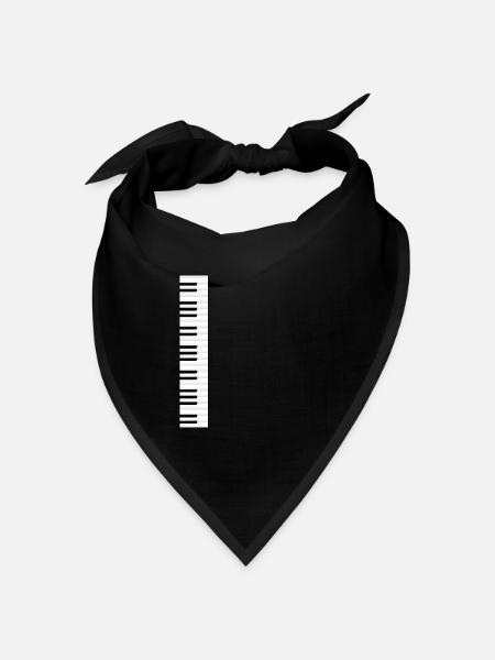 Klavier - Bandana Dreieckstuch - Schwarz