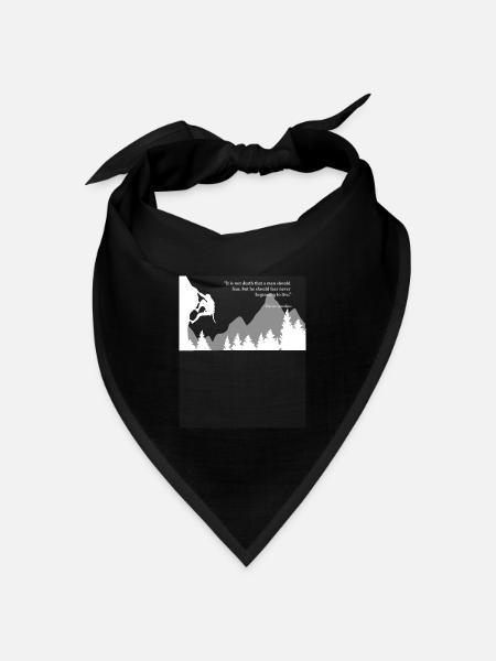 Fangen Sie an zu leben, stoisches Zitat von Marcus Aurelius - Bandana Dreieckstuch - Schwarz
