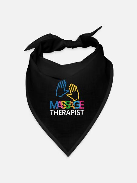 Massage - Bandana Dreieckstuch - Schwarz
