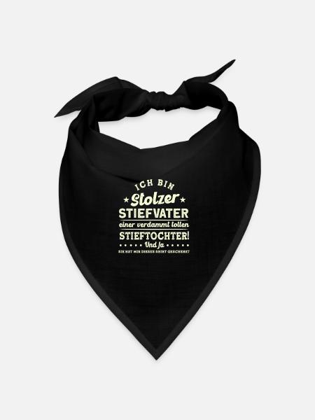 Stiefvater Stiefpapa Stieftochter Geschenk - Bandana Dreieckstuch - Schwarz