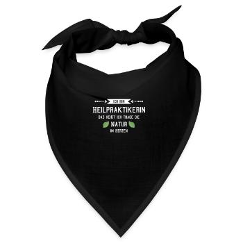 Heilpraktiker Heilpraktikerin Naturheilkunde - Bandana Dreieckstuch - Schwarz - Vorne