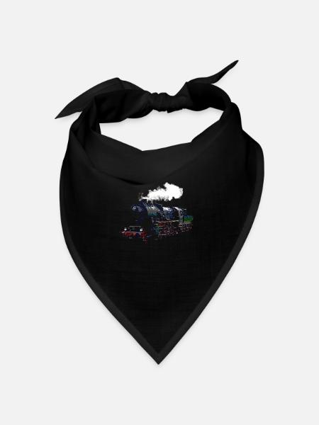 Züge - Bandana Dreieckstuch - Schwarz