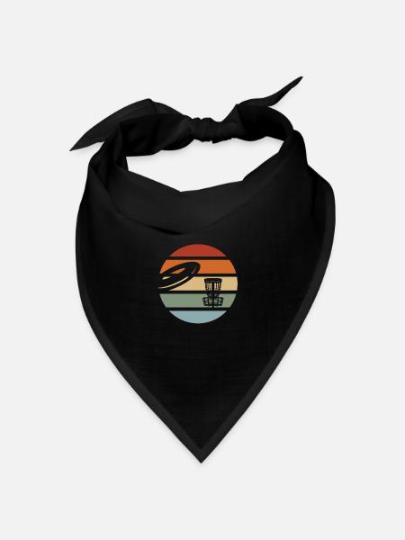 Disc Golf Disc-Golf Frisbee Retro Vintage Outfit - Bandana Dreieckstuch - Schwarz
