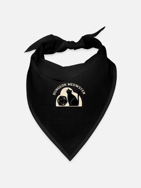 Dungeon Meowster - Bandana Dreieckstuch - Schwarz