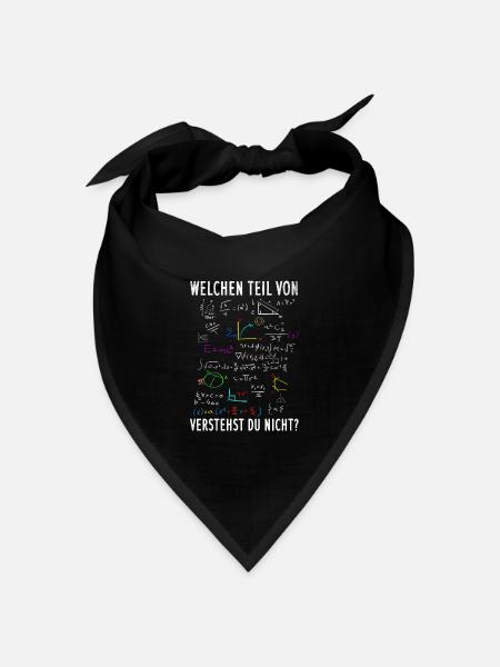 Welchen Teil von Mathe verstehst du nicht - Bandana Dreieckstuch - Schwarz