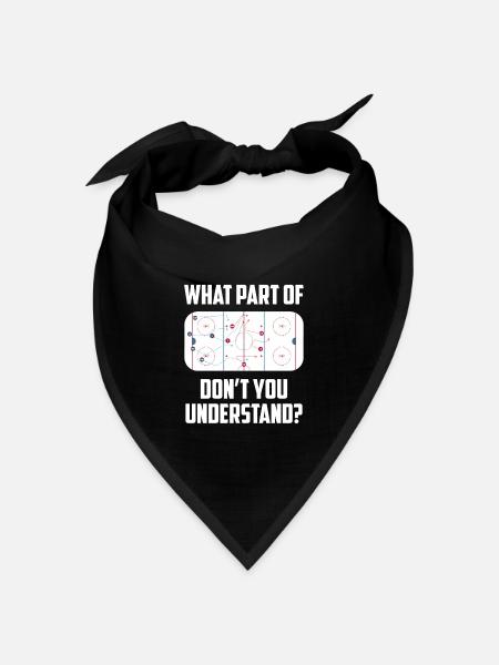 Eishockey Welchen Teil hast du nicht verstanden - Bandana Dreieckstuch - Schwarz