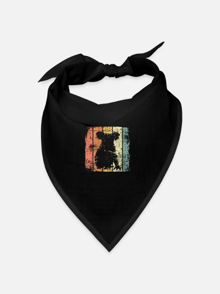 Koala Bär vintage - Bandana Dreieckstuch - Schwarz
