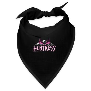 Jägerin Jagd - Bandana Dreieckstuch - Schwarz - Vorne
