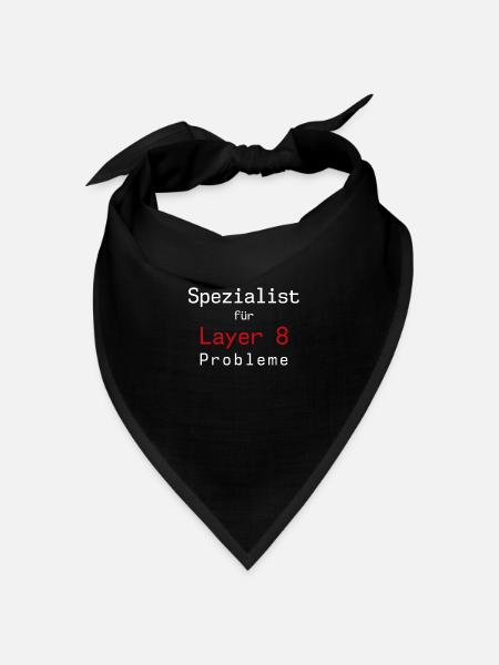 Lustiger Sysadmin IT Abteilung Spruch Geschenk - Bandana Dreieckstuch - Schwarz
