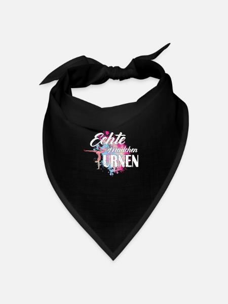 Gymnastik Echte Mädchen Turnen Bodenturnen Sport - Bandana Dreieckstuch - Schwarz