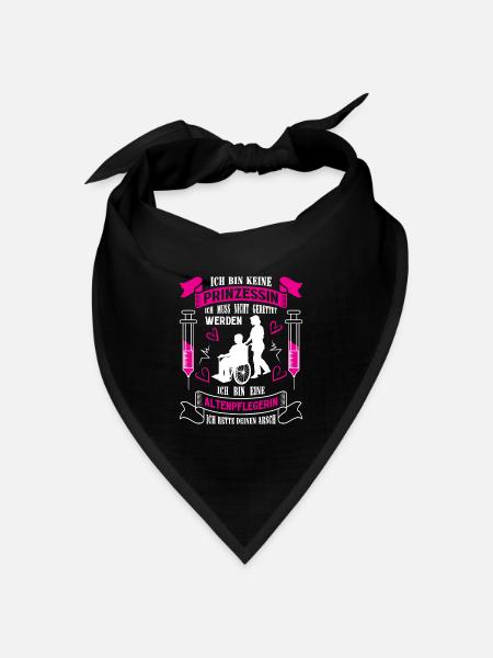 Altenpflegerin Altenpfleger Pfleger Pflegehelfer - Bandana Dreieckstuch - Schwarz