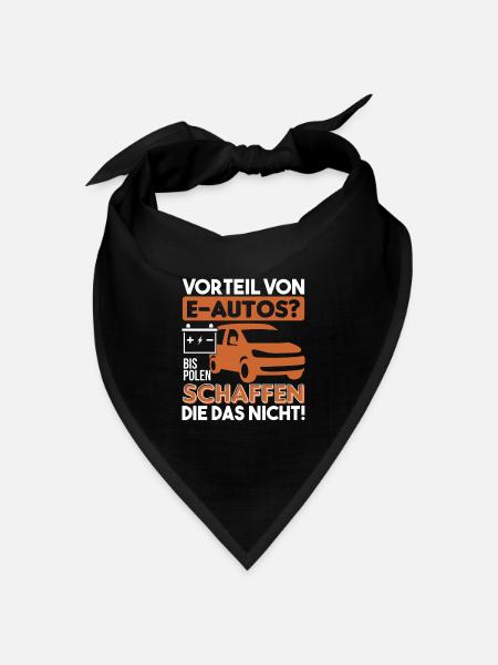 Anti E-Auto - Bandana Dreieckstuch - Schwarz