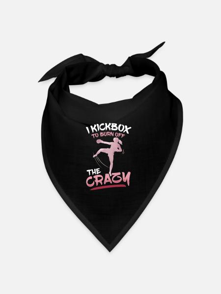 Kickboxen Kickboxer - Bandana Dreieckstuch - Schwarz