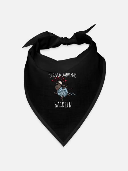 Lustiger Nähen Näherin Stricken Häckeln Spruch - Bandana Dreieckstuch - Schwarz