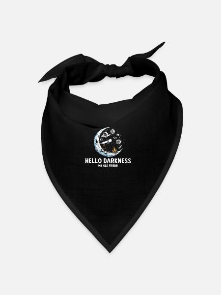 Hello Darkness My Old Friend - Bandana Dreieckstuch - Schwarz